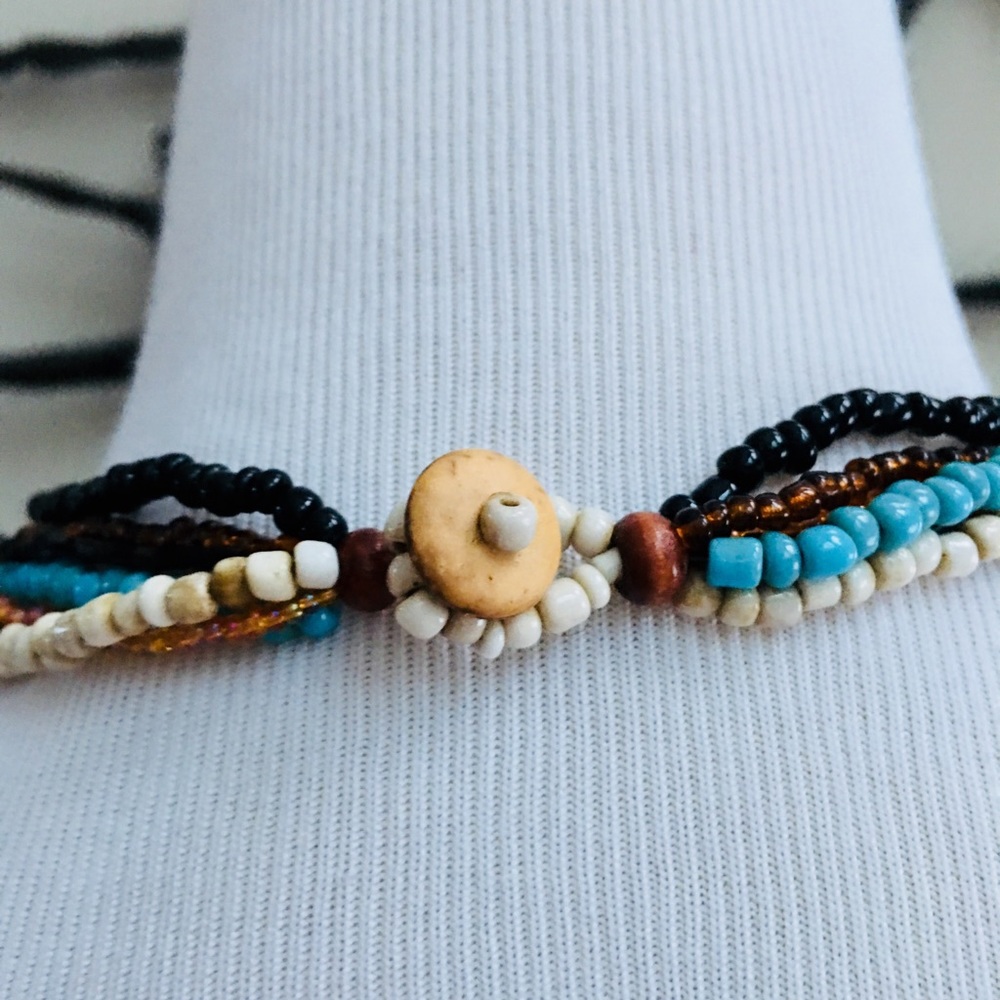 Shell Seed Bead Necklace 6‎ Strands - Picture 7 of 8